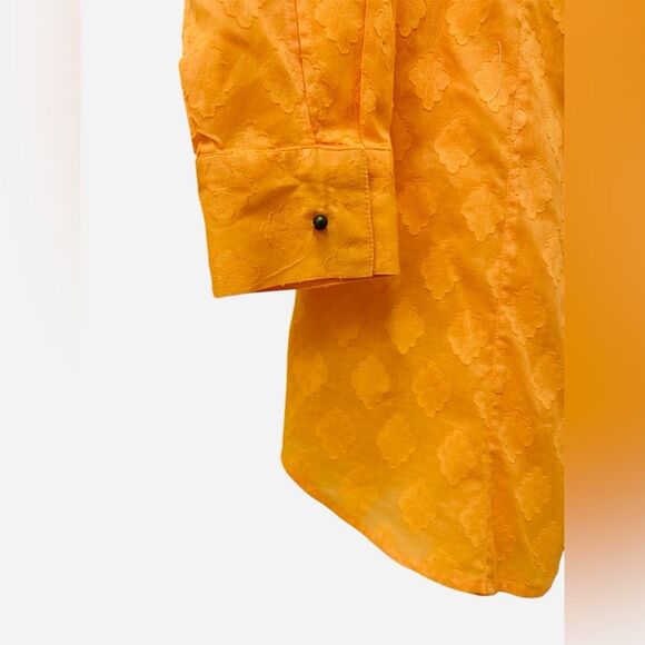 Soft Surroundings Button Up Tunic Textured Design Long Sleeve Women’s Medium - Picture 4 of 8